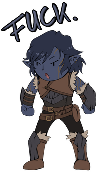 Fenn curses (original character, sticker design)